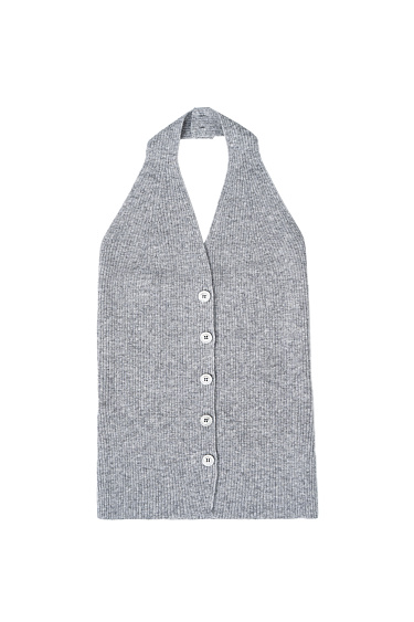 Трикотажный жилет с вырезом халтер