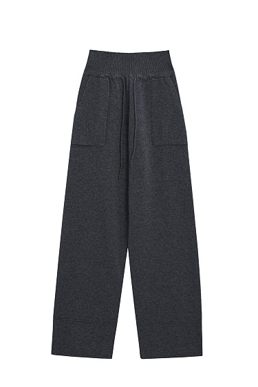 Трикотажные брюки с широким поясом