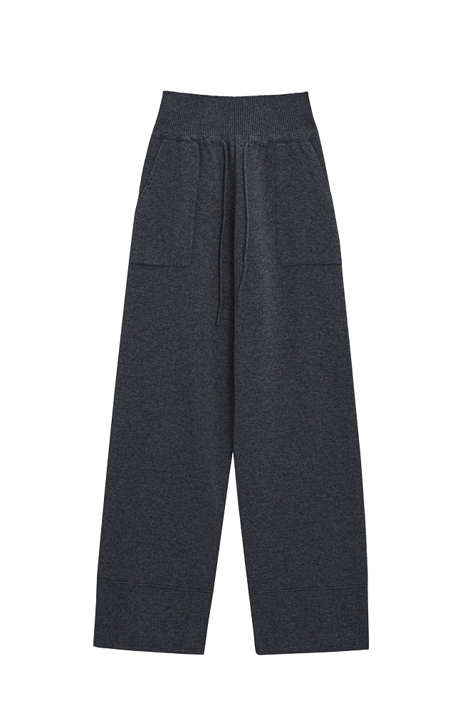 Трикотажные брюки с широким поясом