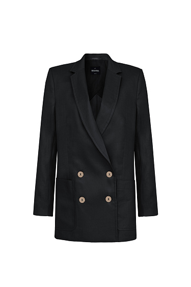 Двубортный жакет из 100% льна