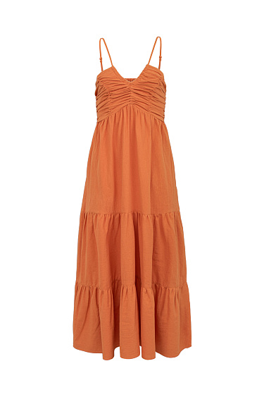 Хлопковый сарафан на тонких бретельках