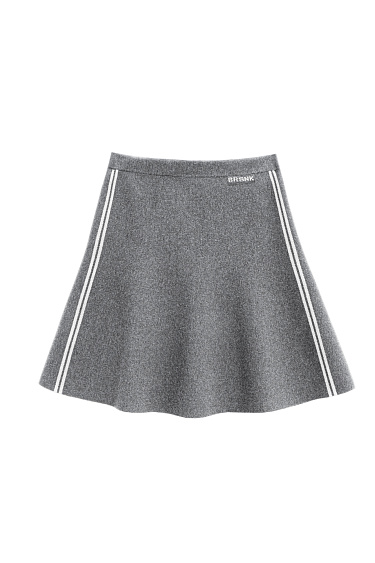 Трикотажная юбка мини с лампасами