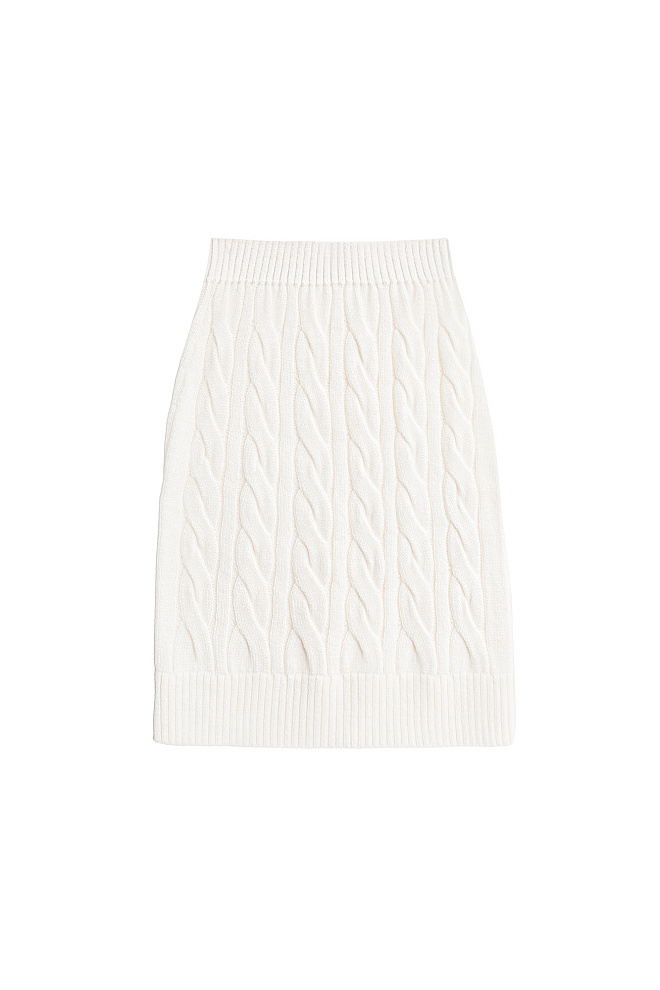 Трикотажная юбка с косами 