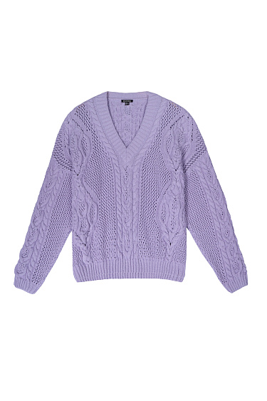 Джемпер с косами из 100% хлопка