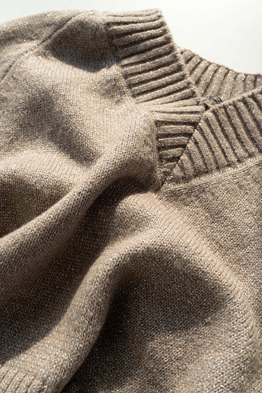 Джемпер из шерсти мериноса с люрексом