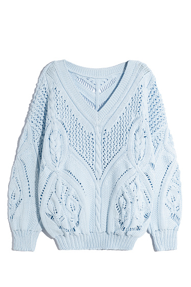 Ажурный джемпер из хлопка