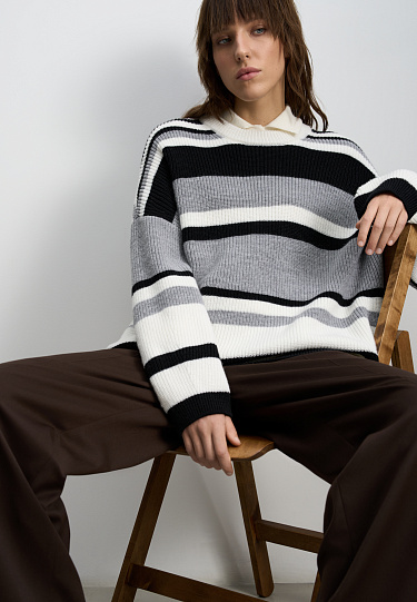 Трикотажный джемпер в полоску