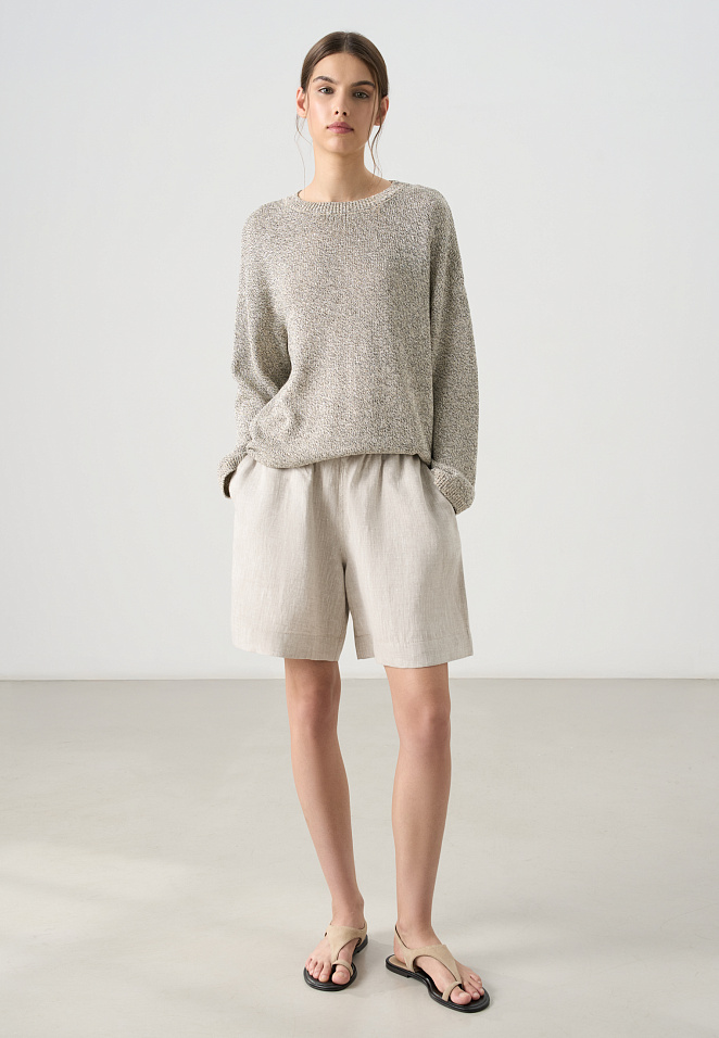 Трикотажный джемпер с голографическими пайетками