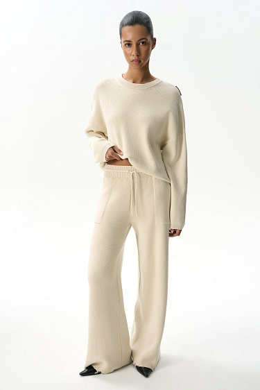 Брюки из хлопка на кулиске