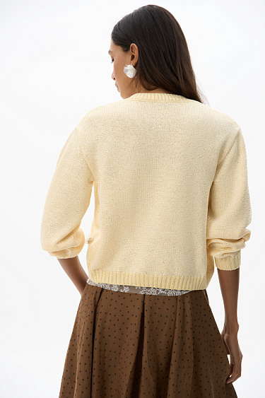 Кардиган из хлопка с пайетками