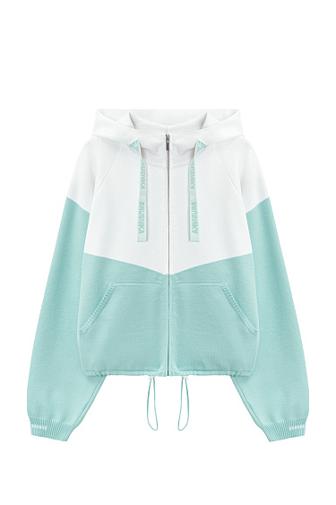 Спортивный бомбер с капюшоном 