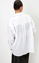 Классическая рубашка из тонкого хлопка. Отложной воротник, длинные рукава с манжетами на пуговица. Застежка на пуговицы.