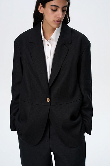 Oversize жакет из 100% льна