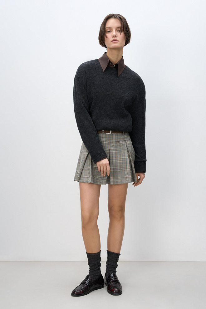 Юбка мини в клетку гленчек