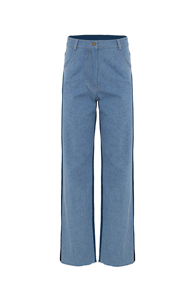 Комбинированные джинсы из 100% хлопка