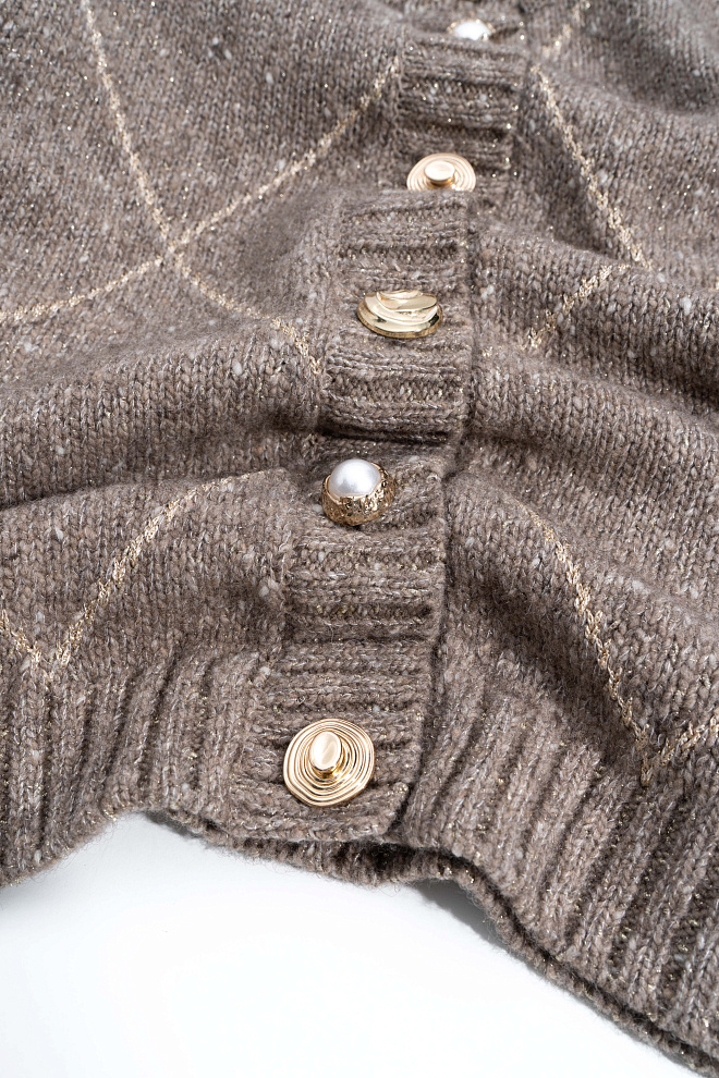 Кардиган из яка с узором аргайл