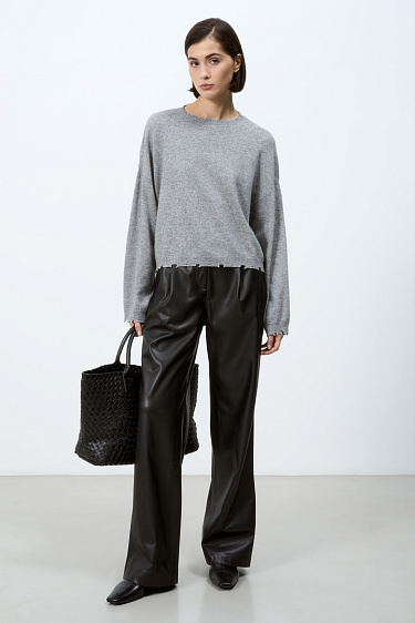 Укороченный джемпер из кашемира и шерсти