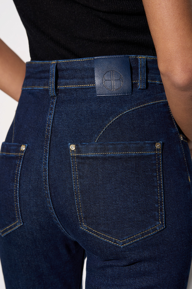 Джинсы слим фит с высокой посадкой