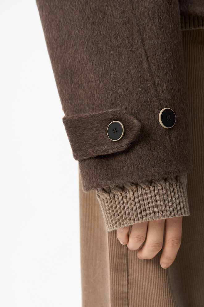 Короткий тренч из шерсти