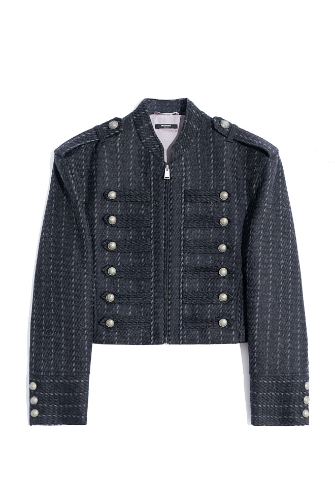 Жакет-доломан в полоску