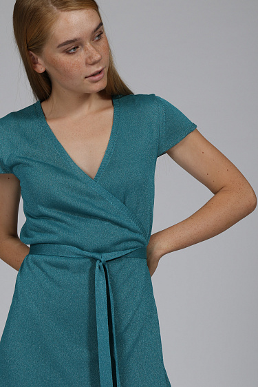 Платье миди на запах