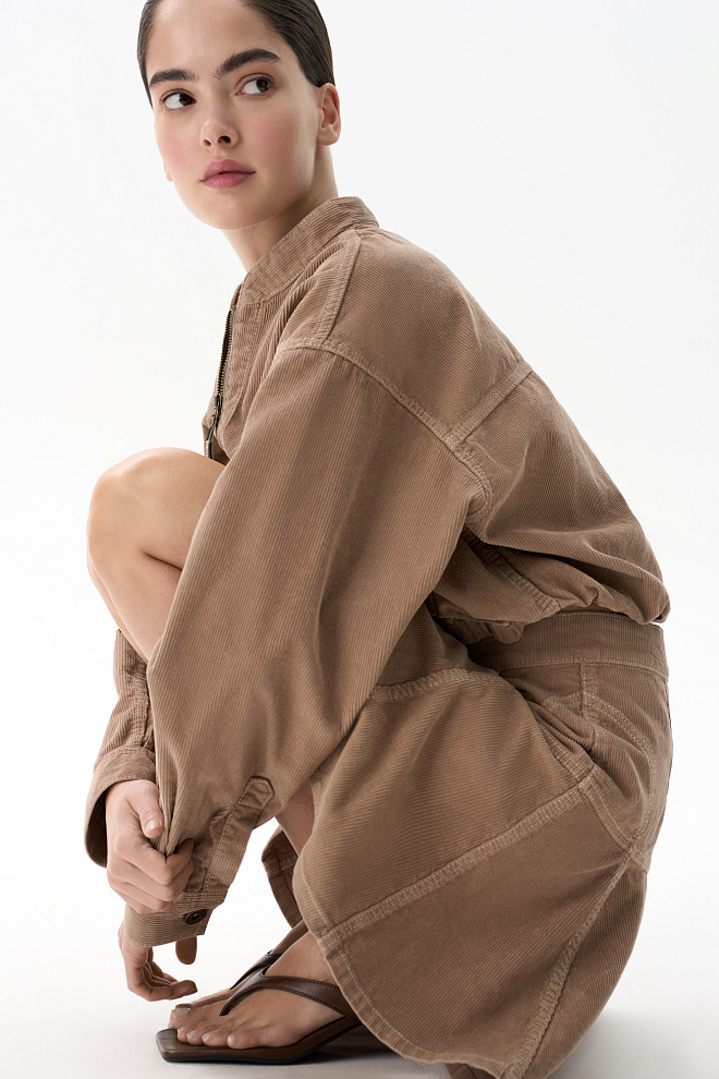 Вельветовая юбка мини