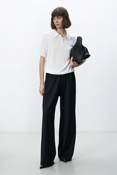 Широкие брюки из полушерсти