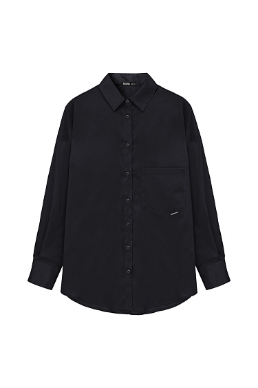 Рубашка oversize с накладным карманом
