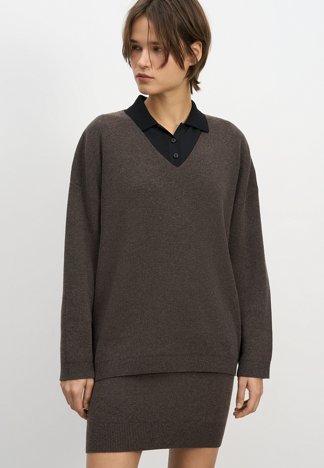 Трикотажная юбка длины мини 