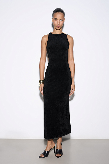 Платье макси с открытой спиной