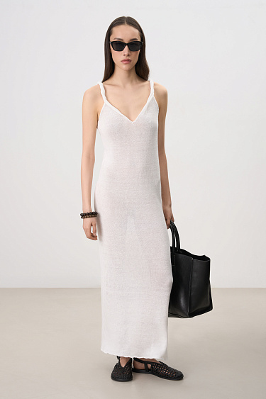 Сарафан с перекрученными бретелями из 100%