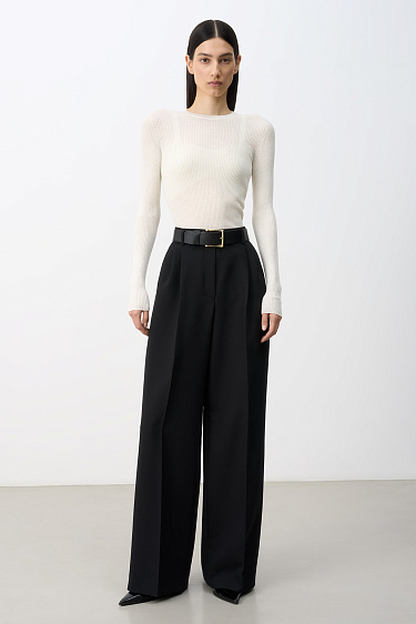 Цельновязанная водолазка из шерсти