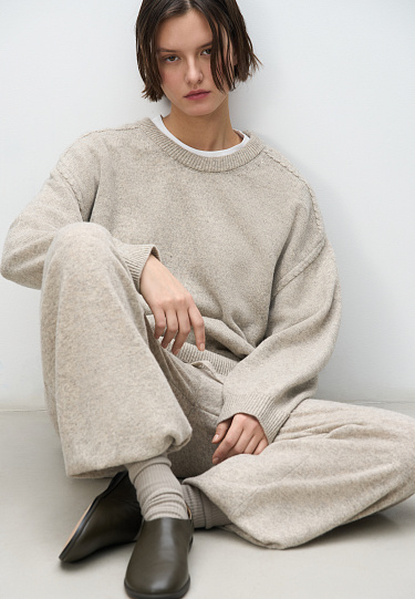 Брюки из шерсти яка и мериноса экстрафайн