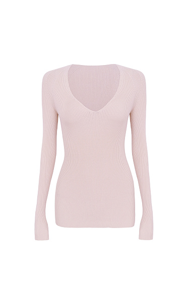 Лонгслив с V-образным вырезом