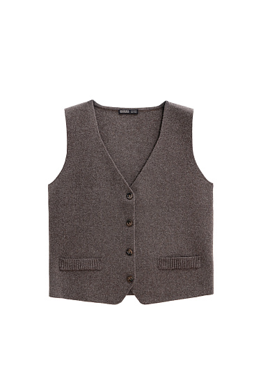 Трикотажный жилет из шерсти с кашемиром