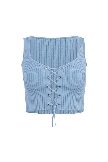 Укороченный топ со шнуровкой