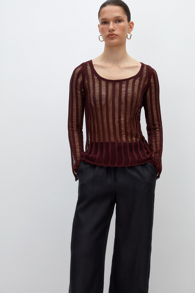 Трикотажный джемпер из мерсеризованного хлопка