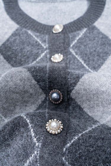 Кардиган из кашемира с узором аргайл