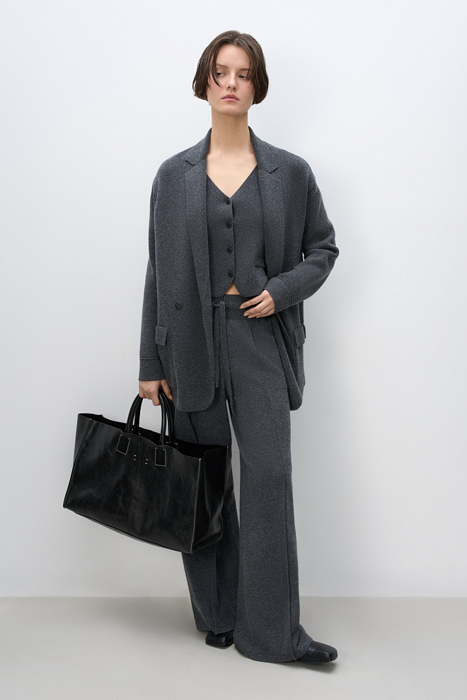 Трикотажный жакет с добавлением кашемира