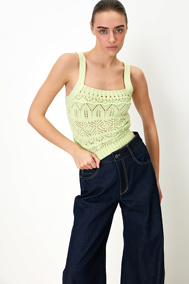 Ажурный топ из шерсти