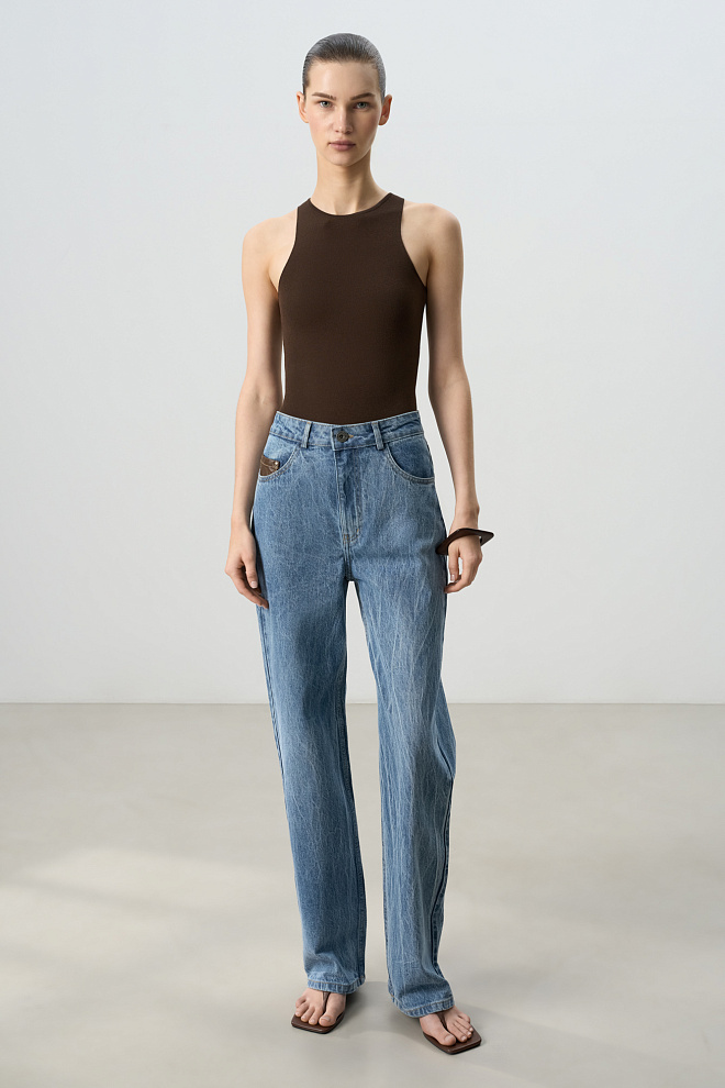 Прямые джинсы из 100% хлопка