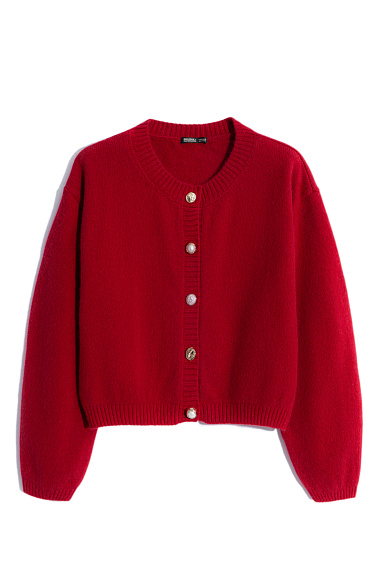 Кардиган на пуговицах из пуха лисы