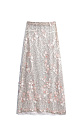 Юбка длины макси с цветочным орнаментом, вышитым пайетками и бисером. Застежка на потайную молнию. Изделие без подкладки.
