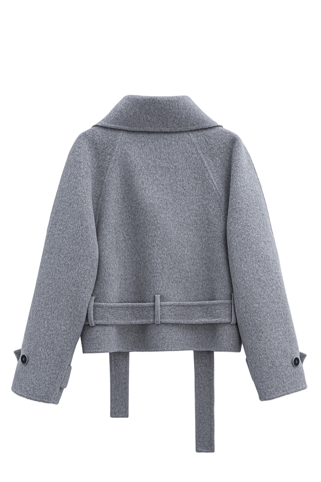 Короткий тренч из шерсти