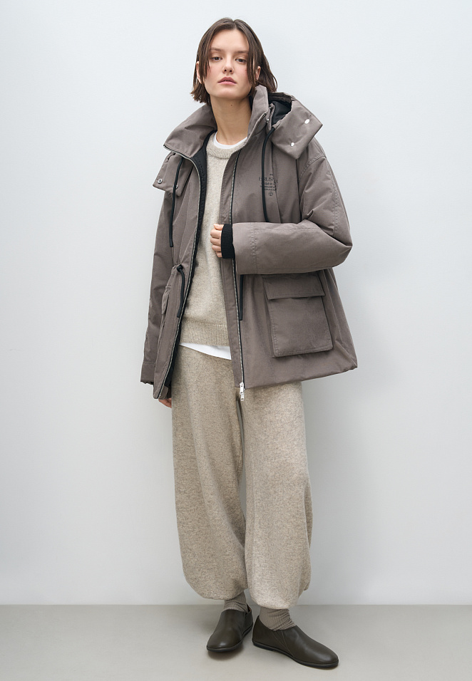 Парка на синтепоне с дополнительным воротником