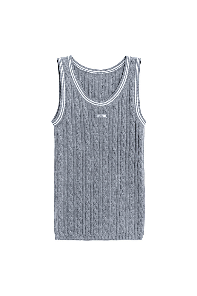 Трикотажная майка с косами 