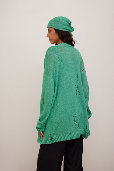 Кардиган из 100% льна