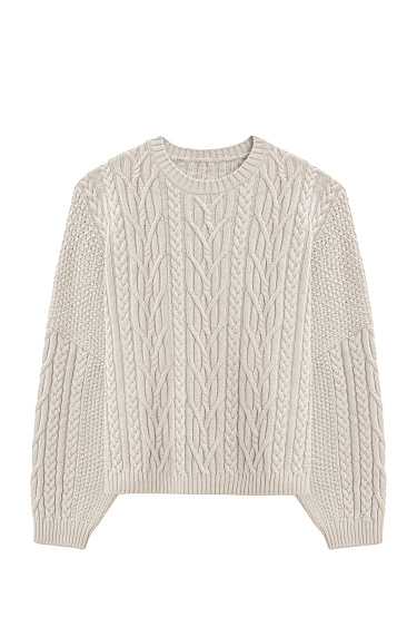 Трикотажный джемпер с косами