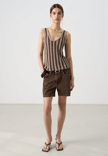 Трикотажная майка из 100% льна