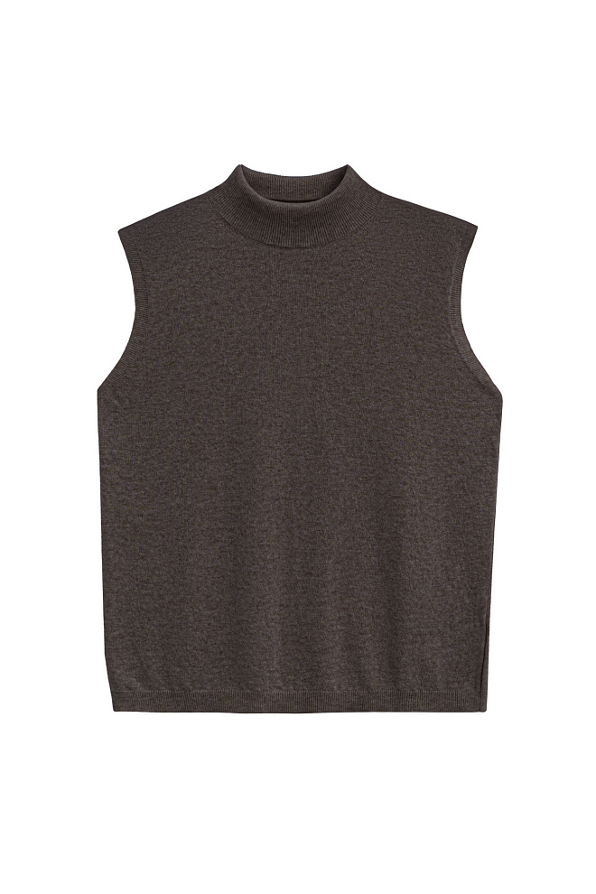 Трикотажный жилет с высоким воротом